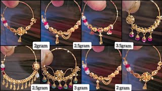 latest gold bridal nose ring designs 2024 with pricegold big nathiyagold nath nosering naat [upl. by Kinelski]