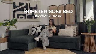 How to change your IKEA Friheten sofa covers with ZERO disassembly  Comfort Works [upl. by Nawram]