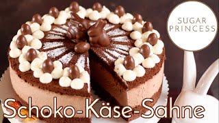 SchokoKäseSahneTorte backen Traumhafte Ostertorte mit viel Schokolade  Rezept von Sugarprincess [upl. by Gensmer221]