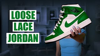 How to loose lace jordan 1 mid with long laces [upl. by Seditsira]