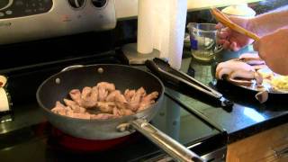 Game Meat Cooking Portabella Mushrooms with Pheasant  Hunting Tip [upl. by Kellda]