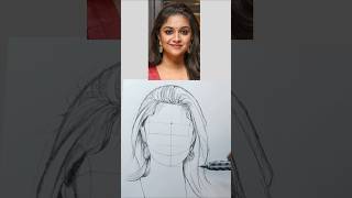 Portrait Pencil Sketching Tips shorts howtodraw kerthysuresh actress drawing [upl. by Ahoufe]