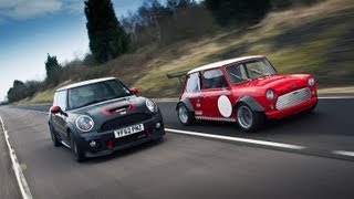 Worlds fastest Minis  Mini JCW GP vs ZCars Mini Busa  autocarcouk [upl. by Bottali359]