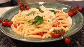 Pasta with Fresh Tomatoes Mozzarella and Basil [upl. by Porcia]