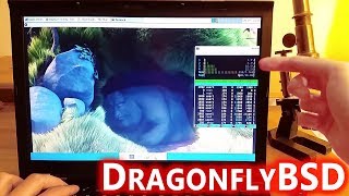 DragonflyBSD FreeBSD fork and xfce desktop installed on real hardware ThinkPad T410 [upl. by Lyons]