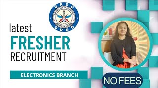 DRDO Recruitment 2024  Freshers  NO FEES  CTC ₹37000  Month  Latest Jobs 2024 [upl. by Giselbert]