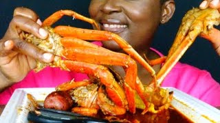 SEA FOOD BOILED MUKBANG  SNOW CRAB LEG  LOBSTER [upl. by Ailaro]