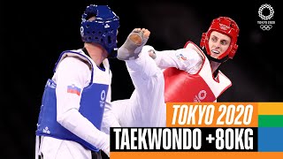 Taekwondo 🥋 Mens 80kg Gold Medal bout  Tokyo 2020 Replays [upl. by Akenihs151]