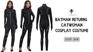 🚨 Batman Returns Catwoman Cosplay Costume For Adult Takerlama catwoman moviecostume carnival [upl. by Rodablas391]