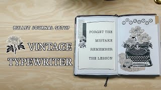 Vintage Typewriter November Bullet Journal Setup [upl. by Idel]