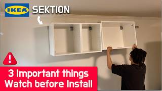 IKEA SEKTION wall cabinet suspension rail installation  assembly guide [upl. by Etireugram360]