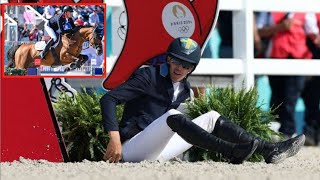 Henrik von Eckermann was unseated during the individual Olympic showjumping final Paris Olympicsari [upl. by Dhruv]