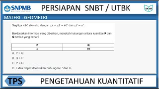 Soal Simulasi UTBK 2024 perbandingan sudut [upl. by Barboza267]