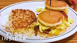 We Compared IHOPs New Breakfast Sandwiches To McDonalds [upl. by Ixel]