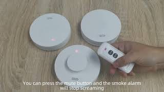 How to Turn the CPVAN SM11R Interlinked Smoke Alarms Off after its Triggered [upl. by Ellirehs]