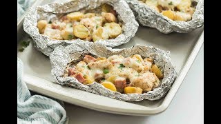 Chicken Cordon Bleu Foil Packets Recipe [upl. by Derzon923]