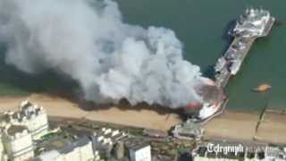 Eastbourne Pier fire Why are piers susceptible to flames [upl. by Aifos518]