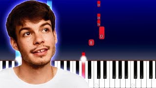 Rex Orange County  Sunflower Piano Tutorial [upl. by Kciregor]