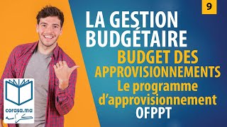 09  M20 LA GESTION BUDGÉTAIRE  Budget des approvisionnements 3  Le programme dapprov  OFPPT [upl. by Erb]