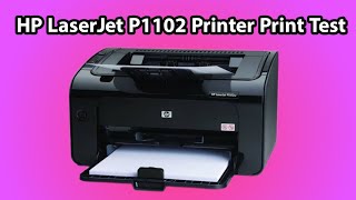 HP LaserJet P1102 Printer Print Test [upl. by Leonanie198]