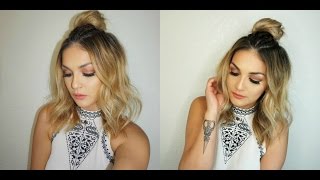 Two Simple Braid Top Knot Bun Hairstyles For Any Length Hair  Brenda Manalac [upl. by Neleag]