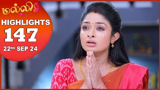 Malli Serial  EP 147 Highlights  22nd Sep 2024  Nikitha  Vijay  Saregama TV Shows Tamil [upl. by Suriaj]