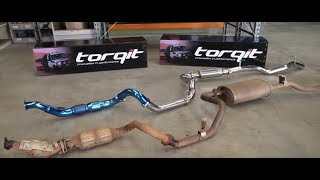 79 Series Full Performance Upgrade  Old v New Exhaust with Resonator Option [upl. by Ahsin]