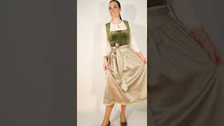 MIDI DIRNDL SABINE IN GRÜN VON KRÜGER COLLECTION  SAMTDIRNDL [upl. by Lundquist]