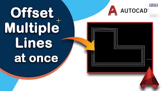 How to offset multiple lines at once in AutoCAD easily [upl. by Nuahsyar]