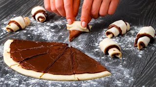 Cornulete delicioase cu nutella in doar 5 minute si din doar 2 ingrediente CookrateRomania [upl. by Wait]