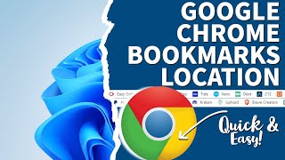 Google Chrome Bookmarks Location  How To Easily Find And Move Your Google Chrome Bookmarks [upl. by Sakul]