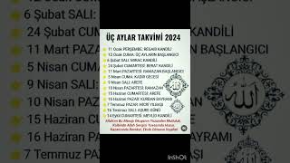 Üç Aylar Takvimi 2024 Bismillahirrahmânirrahîm [upl. by Slaohcin]