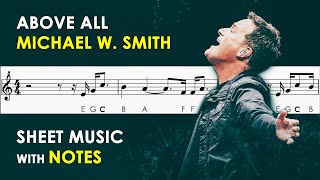 Above All  Sheet Music with Notes for Recorder Flute Violin Tutorial  Michael W Smith [upl. by Lama]