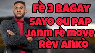 Fè 3 bagay sayo ou pap janm fè move rèv ankò eseyel kounya wap kouri vinn dim mèsi Joseph Enel55 🇭🇹 [upl. by Aihsenod]