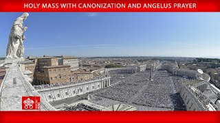 October 20 2024 Holy Mass with Canonization and Angelus Prayer  Pope Francis [upl. by Herrod]