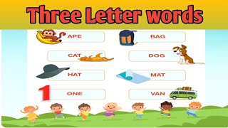 Three Letter Words 3 Letter Clusters3 Letter Words In ENGLISH  Sight Words Reading MSTUTOR [upl. by Ahsinan304]