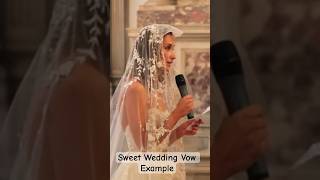 Sweet Wedding Vow Example for the Bride tearjerker personalized vows ￼ [upl. by Letnoj]