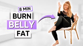 Lose Belly Fat Sitting Down 8Minute Seated Abs Lower Belly Fat Workout [upl. by Anauqaj200]