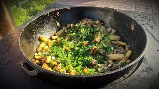 Русская СКОБЛЯНКА в казане Вкусное старинное блюдо русской кухни [upl. by Annawek]