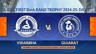 Ranji Trophy 202425 Vidarbha vs Gujarat Day 2 Match Highlights [upl. by Ursas]