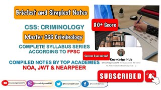 CSS Criminology  FPSC Syllabus  Complete Guide  Complete Syllabus Notes for CSS PMS and others [upl. by Hallagan617]