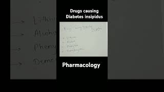 Pharmacology Drugs causing Diabetes insipidus neet next mci fmge mbbs neetpg neet2024 100 [upl. by Danielle]