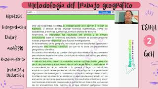 Metodología del trabajo geográfico T2 GeH [upl. by Nerha319]