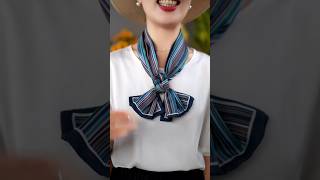 Silk scarf comes standard with Hermès knot slow motion [upl. by Ateiluj]