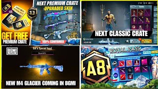 33 UPDATE 😍 Next Premium Crate Upgraded Gun Confirm  Next Premium Crate Pubg  M4 Glacier In Bgmi [upl. by Glanti]