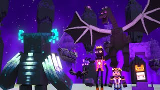 Warden vs Ender dragón Minecraft animatión [upl. by Silvano758]