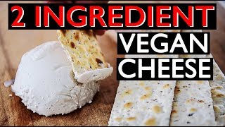 EASY Vegan Cheese Recipe ONLY 2 INGREDIENTS [upl. by Aleusnoc]