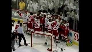 Wings  Pens Game 6 2008  Final 4 MinsCelebration NBC [upl. by Glass66]