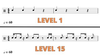 Rhythm Exercises For Musicians  15 Levels Of Difficulty 🎵 [upl. by Ransom]