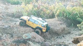 Rc Crawler off Road 4x4 model Rgt Fj Cruiser 86120solo trail very cooljoki by Rc Mybg [upl. by Raleigh663]